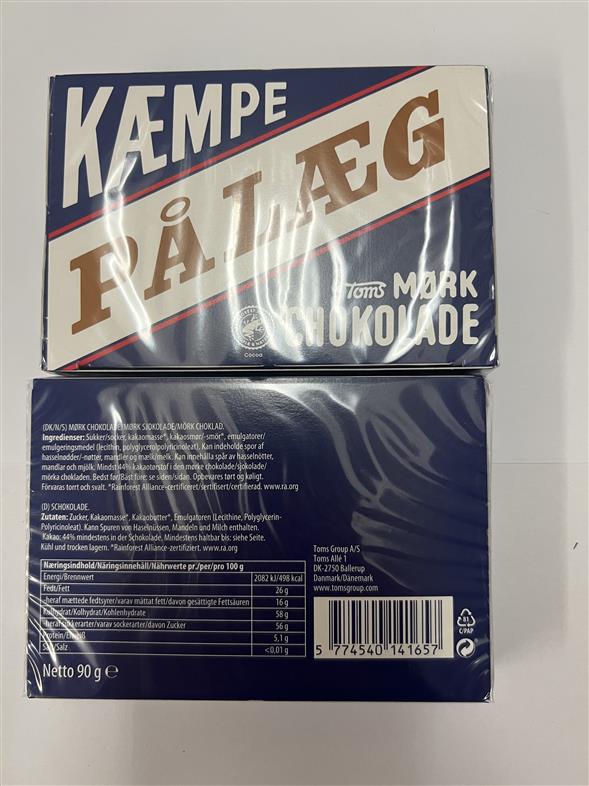 Toms mørk pålægschokolade